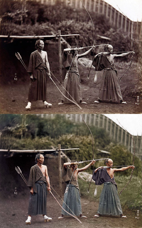 kyudoka-japanese-archers-c1860-photo-chopshop-original