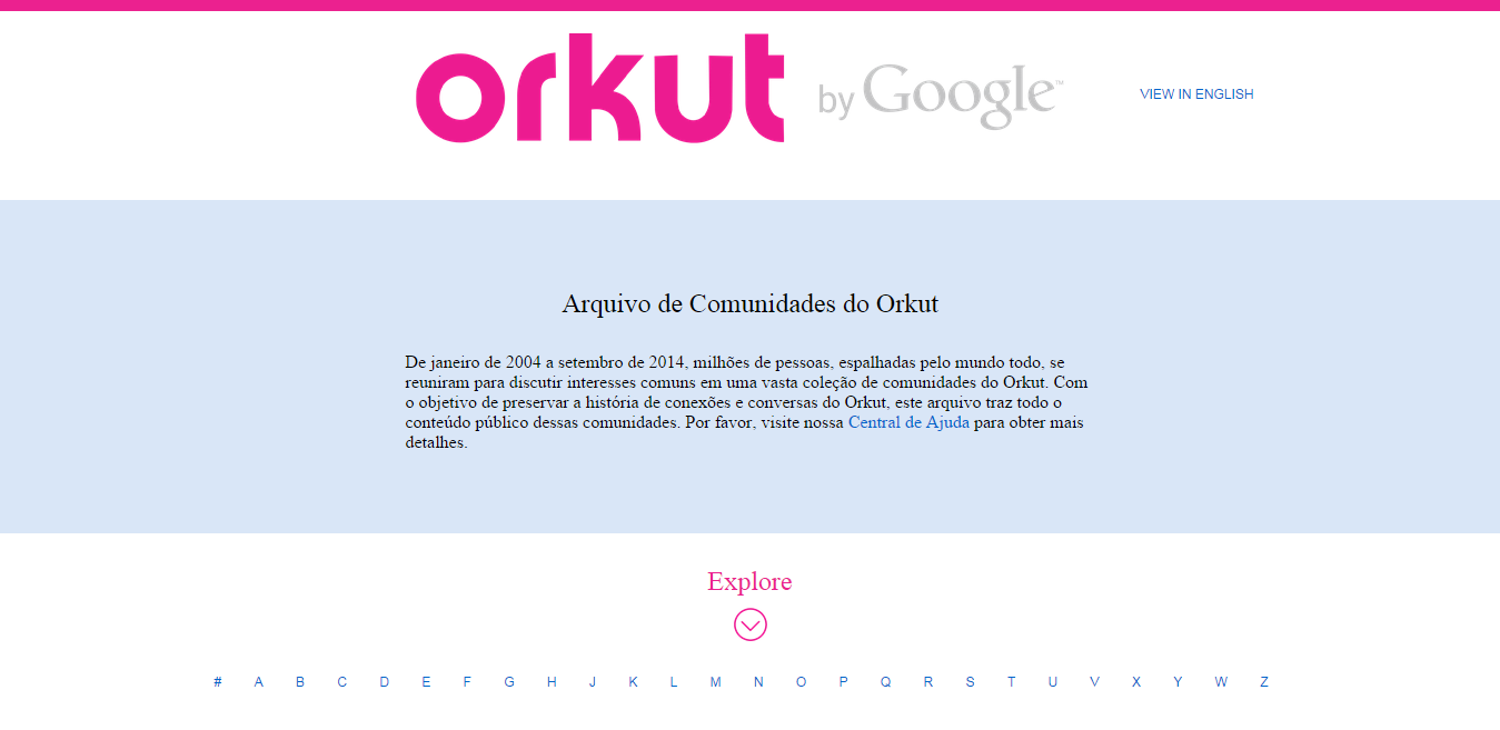 Orkut   Community archive
