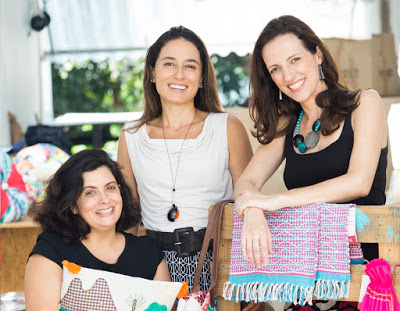 Na imagem há as empreendedoras Alice Freitas, Rachel Schettino e Rosane Rosa.